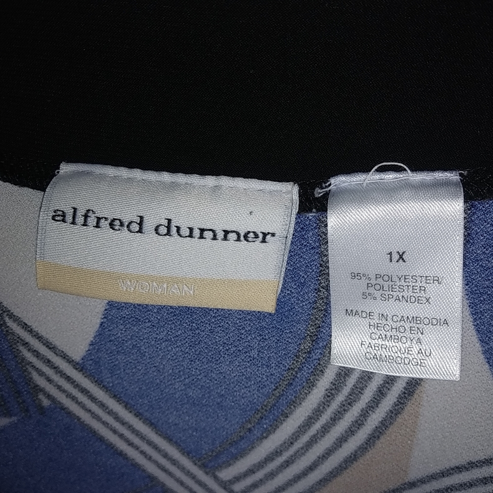 Alfred Dunner 1X Beaded Lapis Gold Top Plus - Picture 6 of 6